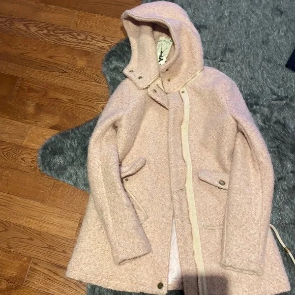 Liu Yuan Fashion Y2K  Pink Tweed Coat hoodie Sz M - Picture 11 of 12